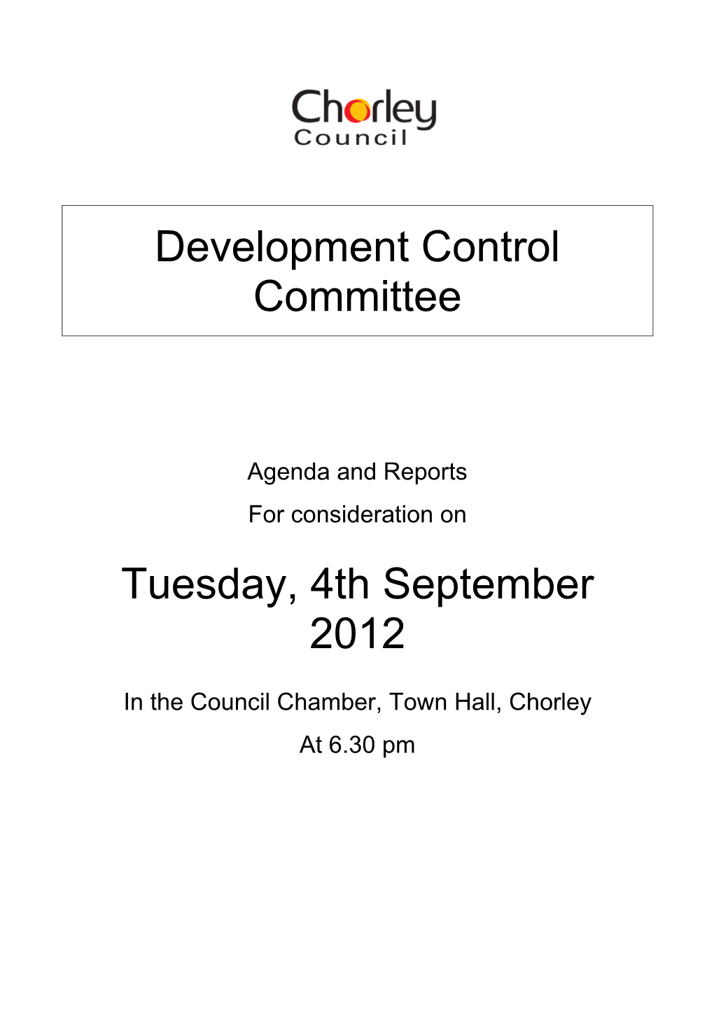 Agenda Reports Pack (Public) 04/09/2012, 18.30