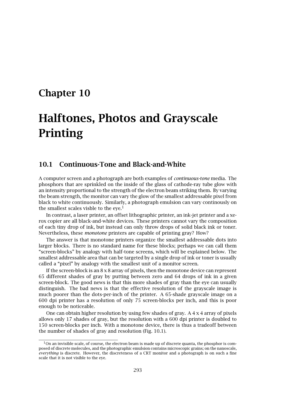 Halftones, Photos and Grayscale Printing