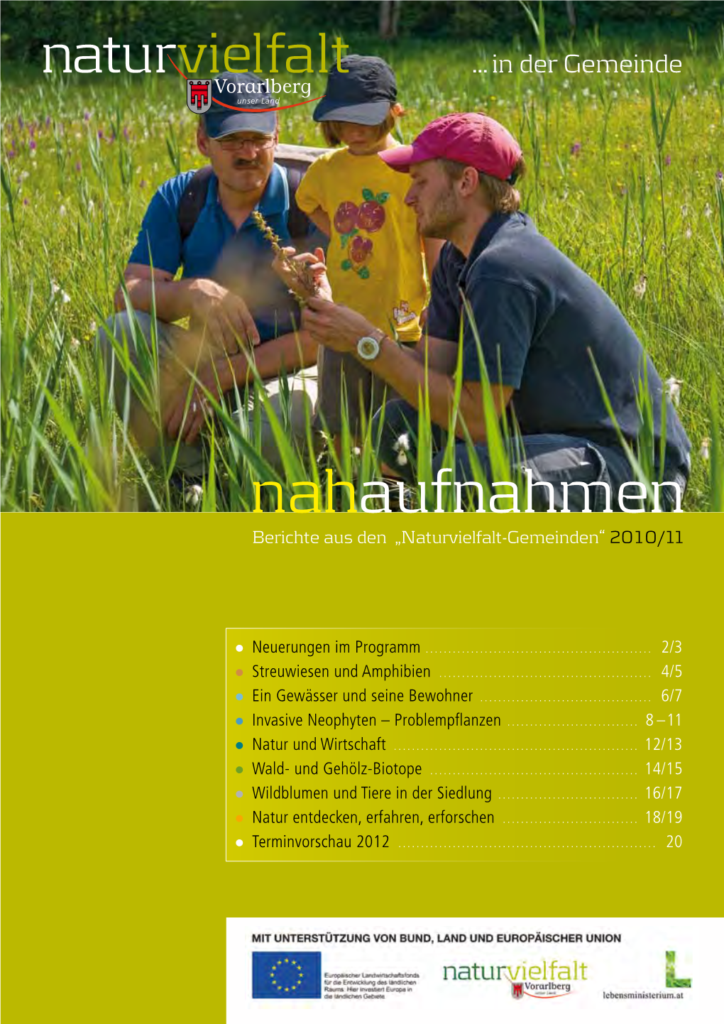 Nahaufnahmen Berichte Aus Den „Naturvielfalt-Gemeinden“ 2010/11