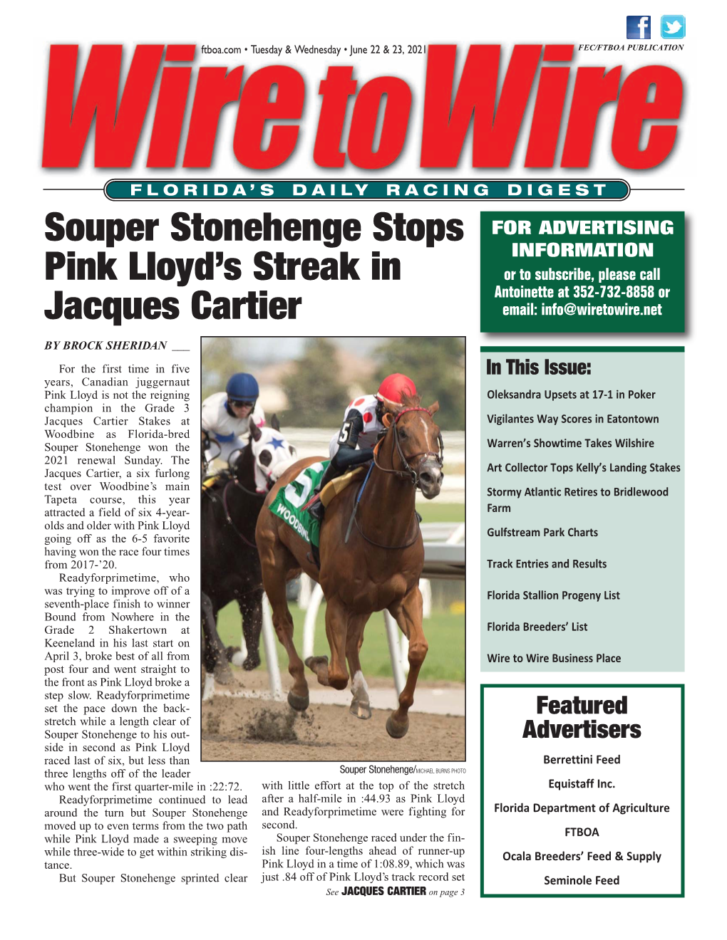 Souper Stonehenge Stops Pink Lloyd's Streak in Jacques Cartier