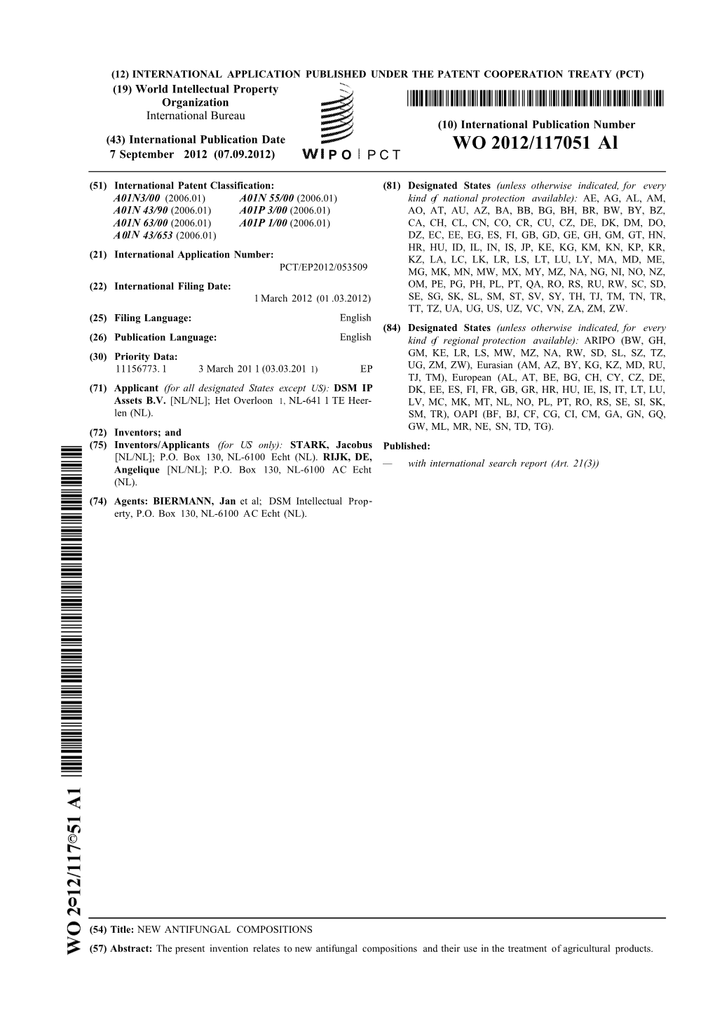 WO 2012/117051 Al 7 September 2012 (07.09.2012) P O P C T