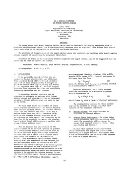 ON a GENERAL PROPERTY of MEMORY MAPPING TABLES Karl