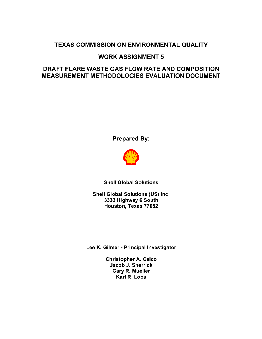Flare Waste Gas Flow Rate and Composition Measurement Methodologies Evaluation Document