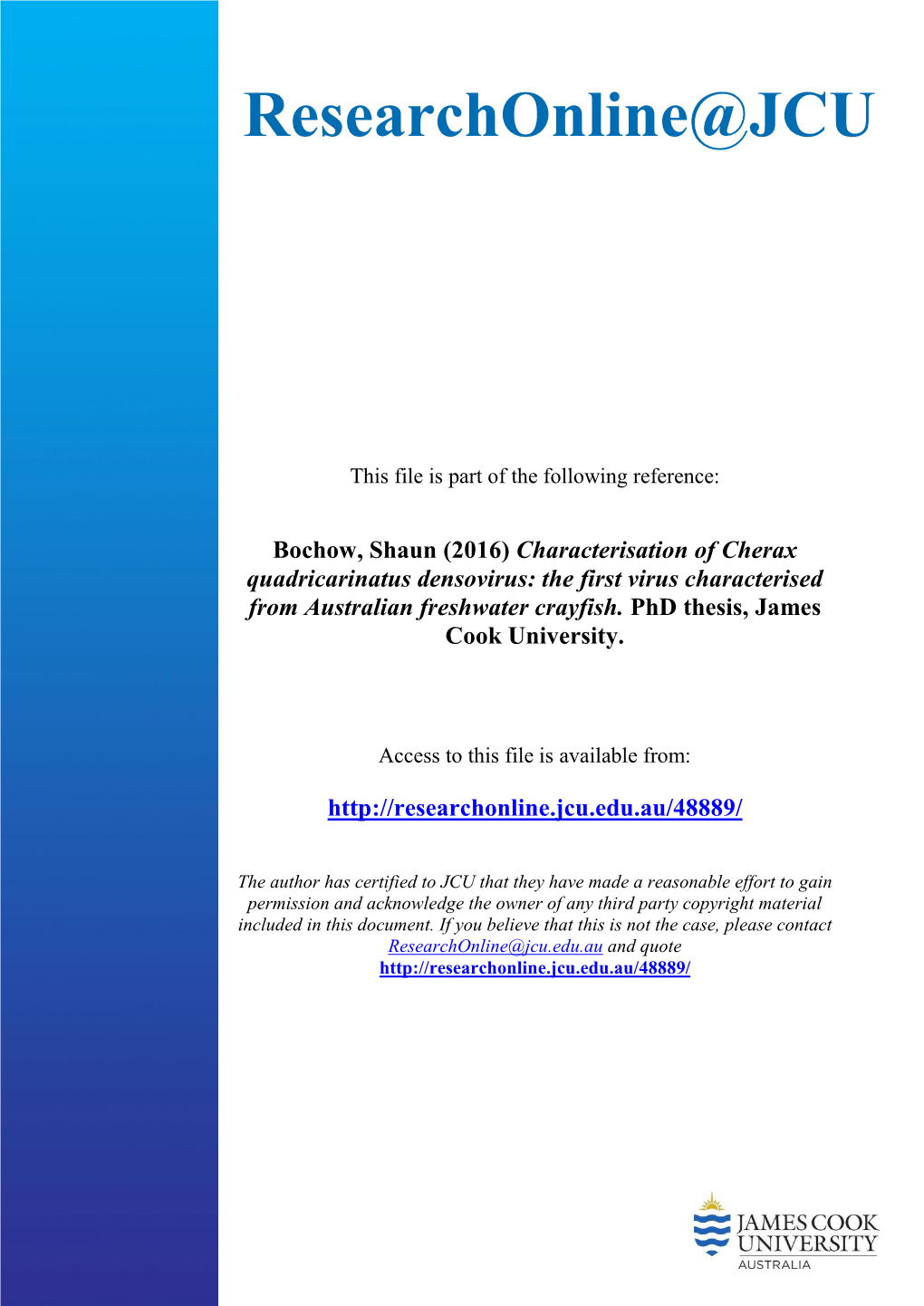 Characterisation of Cherax Quadricarinatus Densovirus: the First Virus Characterised from Australian Freshwater Crayfish