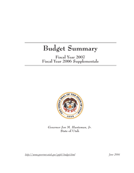 2007 Budget Summary