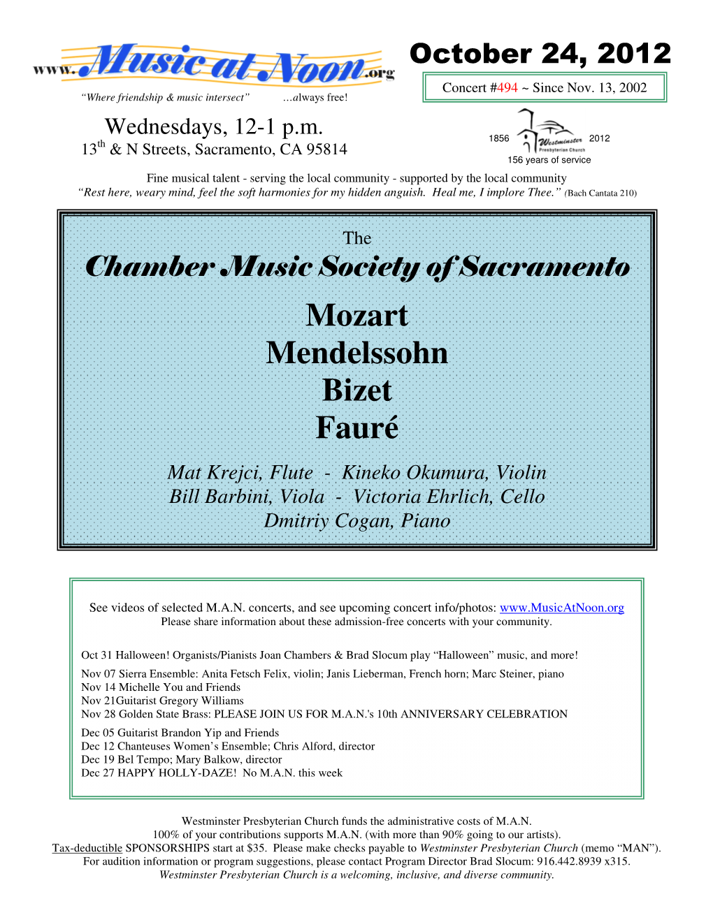 Mozart Mendelssohn Bizet Fauré