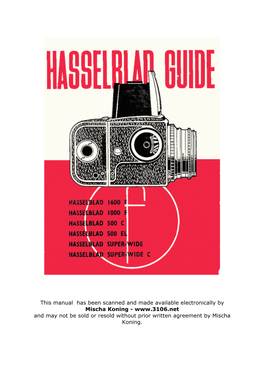 The Hasselblad Guide - Focal Press July 1969 Page 2 / 84
