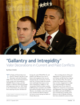 “Gallantry and Intrepidity” Valor Decorations in Current and Past Conflicts