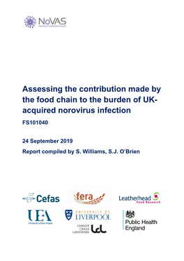 Assessing the Contribution Made by the Food Chain to the Burden of UK-Acquired Norovirus Infection Investigators