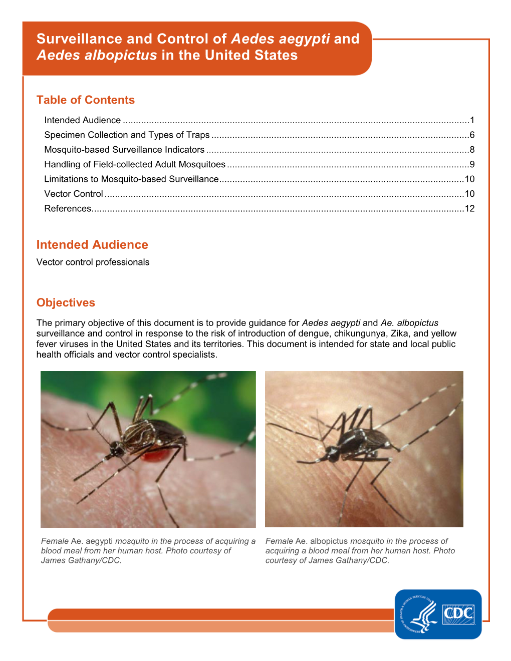 Surveillance And Control Of Aedes Aegypti And Aedes Albopictus In The ...