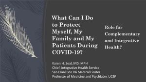 What Can I Do to Protect Myself and My Family During COVID-19?