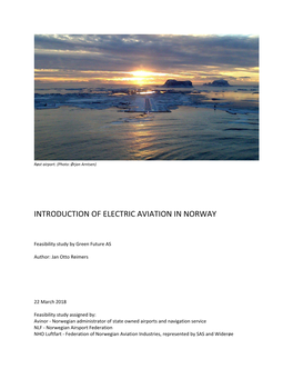 Introduction of Electric Aircraft in Norway