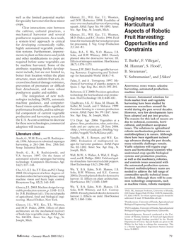 Engineering and Horticultural Aspects of Robotic Fruit Harvesting: Opportunities and Constraints