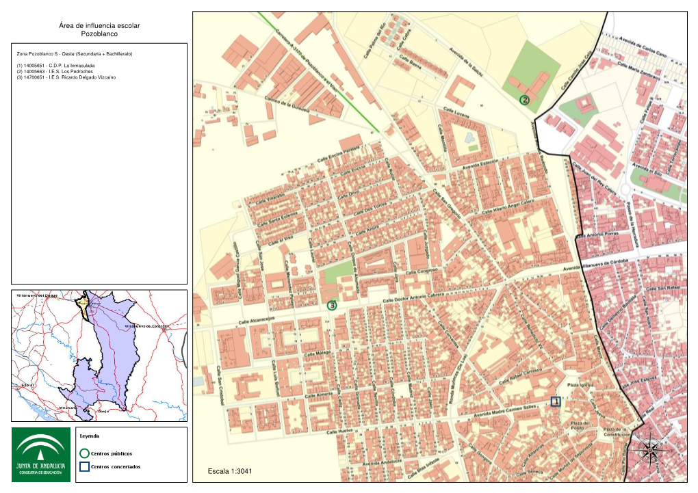 Escala 1:3041 Área De Influencia Escolar Pozoblanco