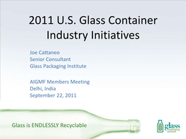 Trends in Glass Container Recycling
