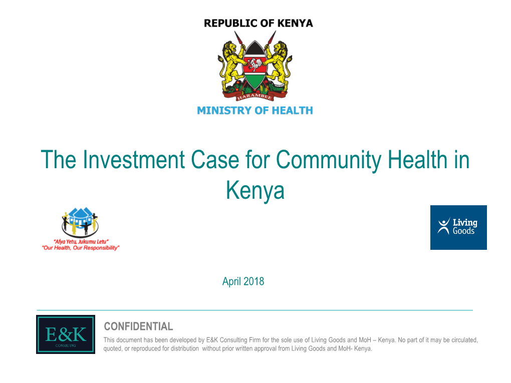 The Investment Case for Community Health in Kenya