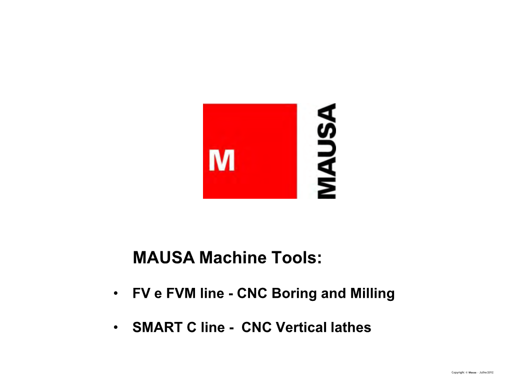 MAUSA Machine Tools