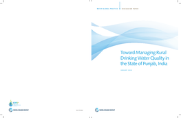 Toward Managing Rural Drinking Water Quality in the State of Punjab, India