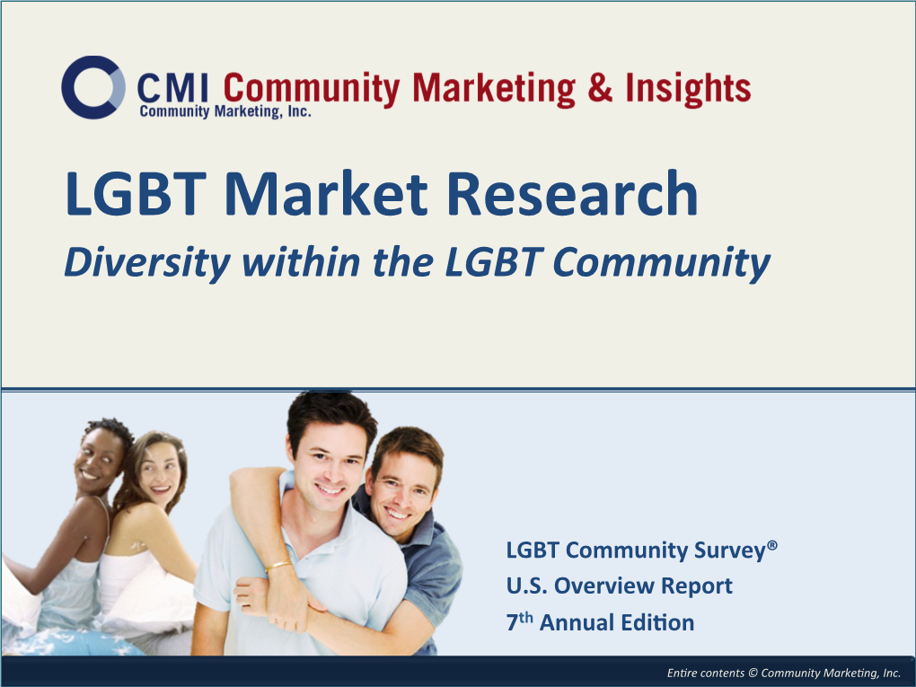 LGBT Market Research Diversity Within the LGBT Community
