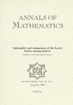 Optimality and Uniqueness of the Leech Lattice Among Lattices