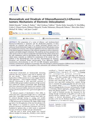 Monoradicals and Diradicals of Dibenzofluoreno[3,2-B]Fluorene Isomers: Mechanisms of Electronic Delocalization