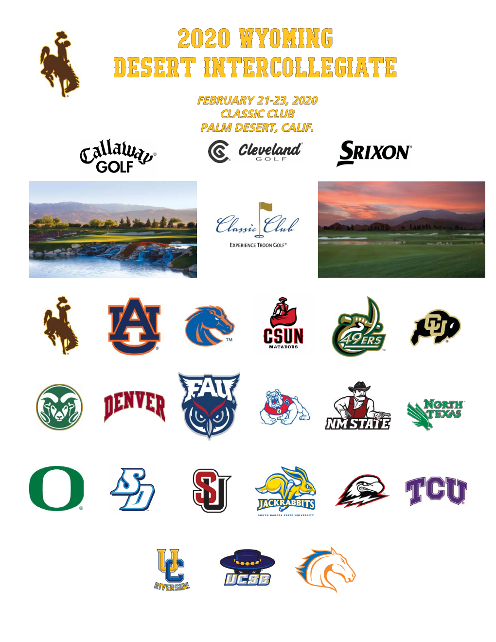 20Wyoming Desert Intercollegiate Tournament Program.Indd