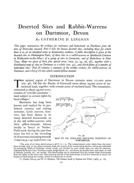 Deserted Sites and Rabhit-Warrens on Dartmoor, Devon by CATHERINE D
