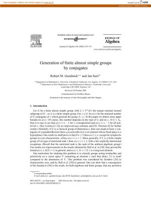 Generation of Finite Almost Simple Groups by Conjugates