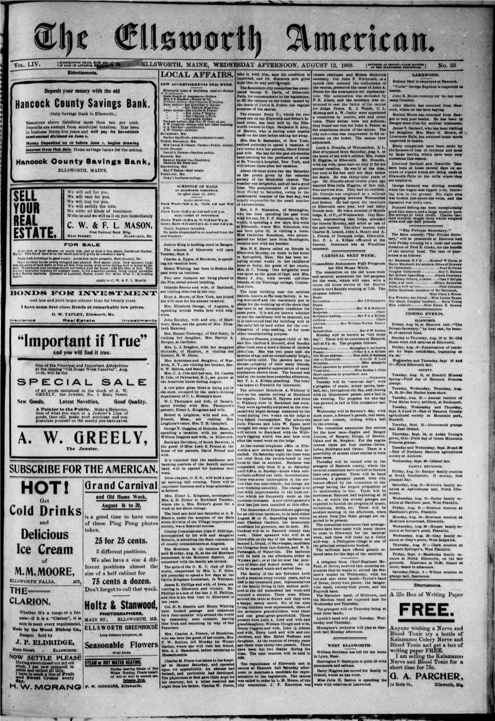 Ellsworth American : August 12, 1908