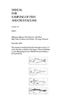 MANUAL for SAMPLING of FISH and CRUSTACEANS Version 1.0