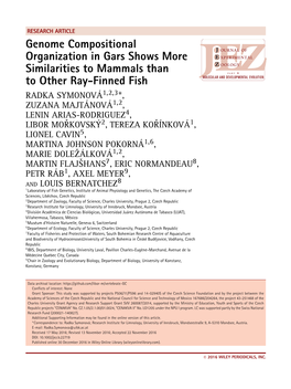 Genome Compositional Organization in Gars