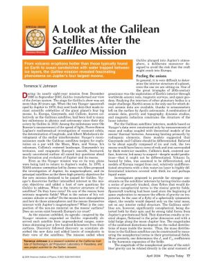 A Look at the Galilean Satellites After the Galileo Mission