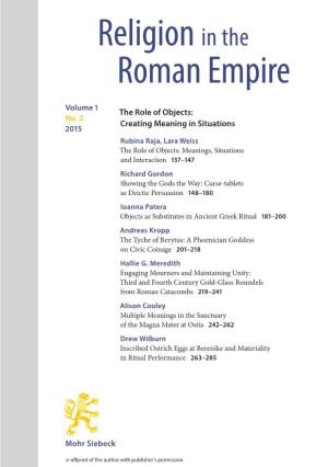 Roman Empire Religion In