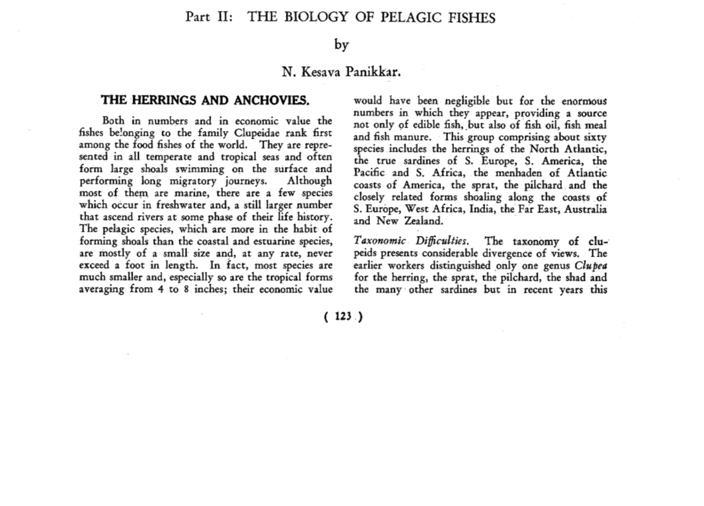 Part 11: the BIOLOGY of PELAGIC FISHES