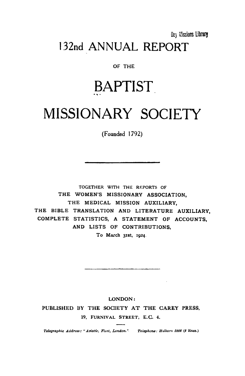 Baptist Missionary Society