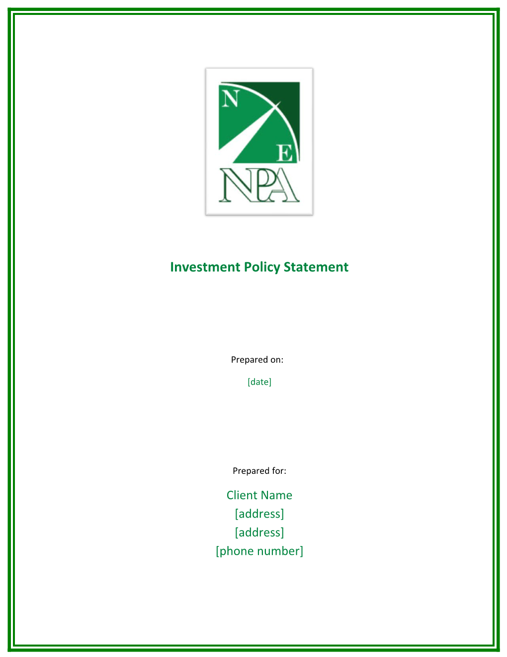 Investment Policy Statement