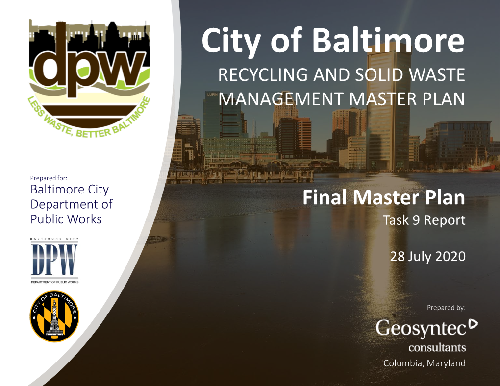 Recycling and Solid Waste Management Master Plan