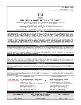 The Indian Hotels Company Limited