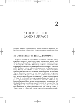 Study of the Land Surface