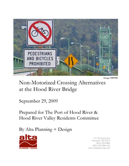 Non-Motorized Crossing Alternatives at the Hood River Bridge
