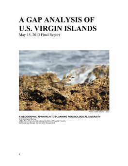 A GAP ANALYSIS of U.S. VIRGIN ISLANDS May 15, 2013 Final Report