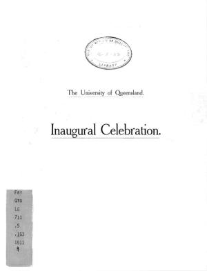 Inaugural Celebration