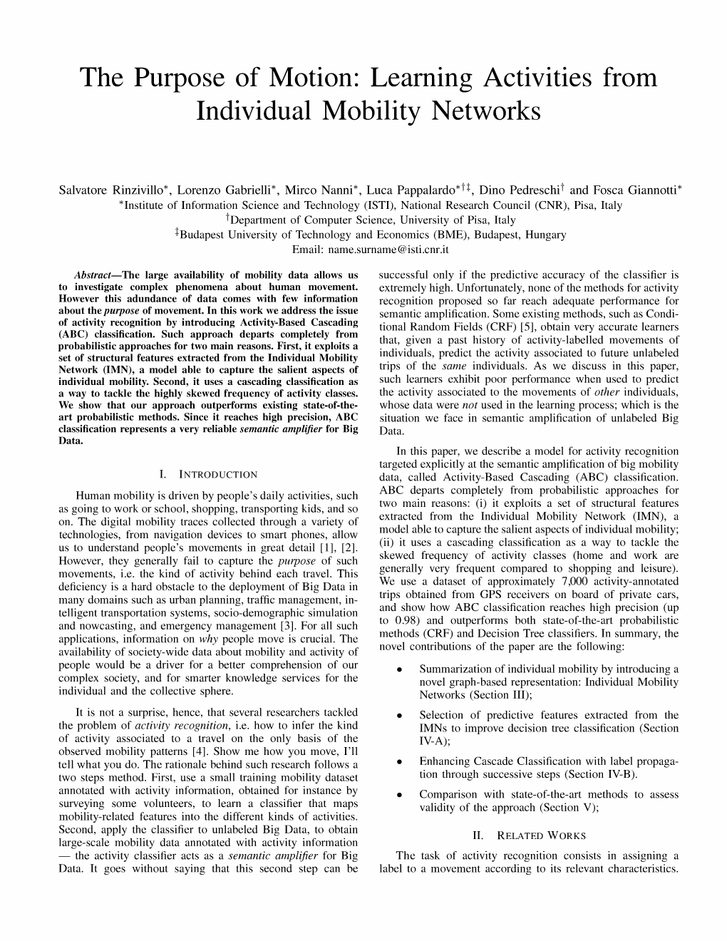 The Purpose of Motion: Learning Activities from Individual Mobility Networks