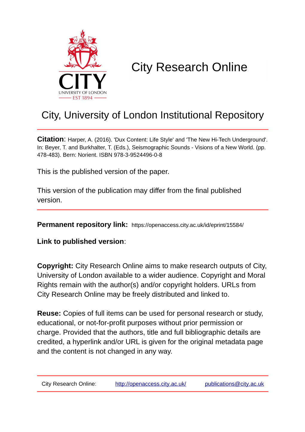 City Research Online