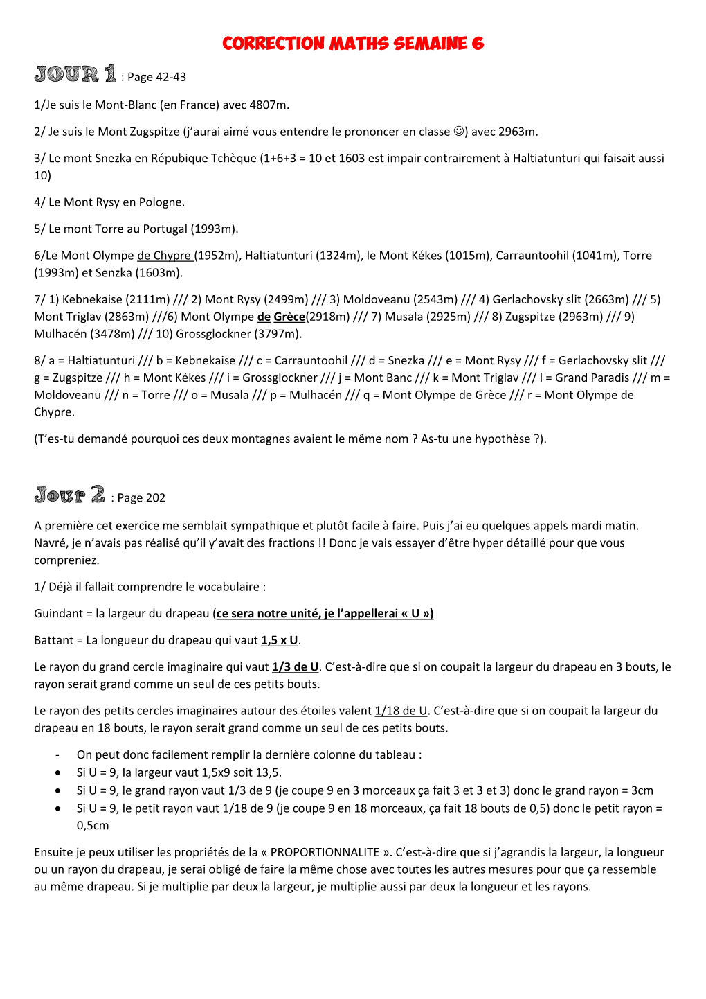 Correction Maths Semaine 6 Jour 1