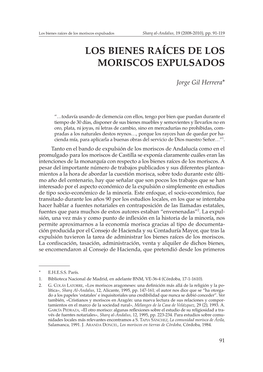Los Bienes Raíces De Los Moriscos Expulsados / Jorge Gil Herrera
