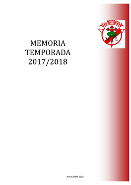 Memoria Temporada 2016/2017