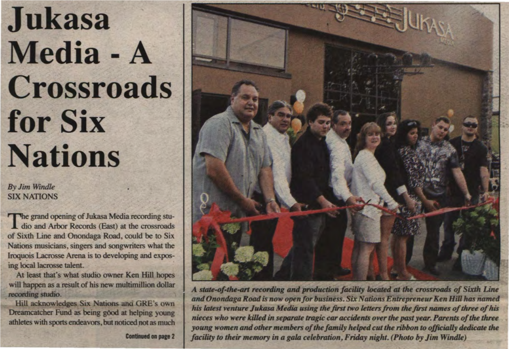 Jukasa Media -A Crossroads. Fo·R· Six Nations