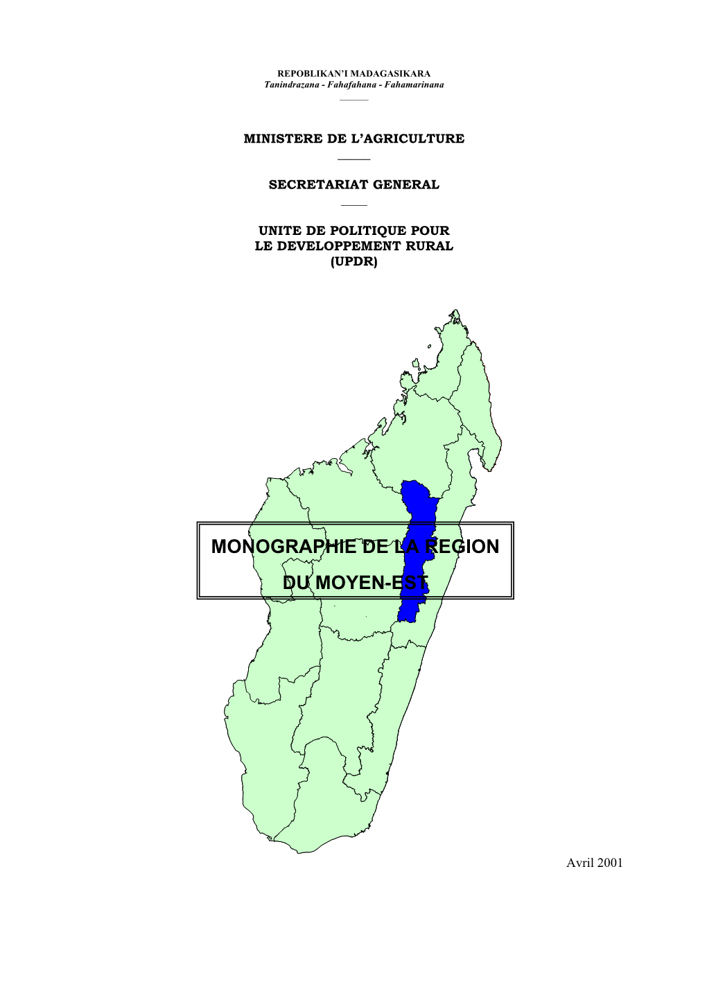 Monographie De La Region Du Moyen-Est