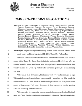 2019 Senate Joint Resolution 8